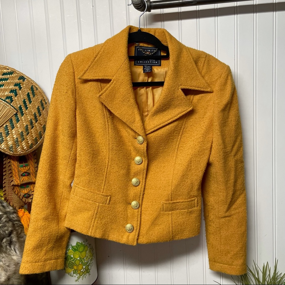 The Limited Finest Collection Mustard Wool Blazer